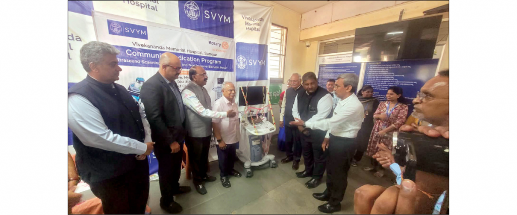Rotary dedicates Rs. 38 lakh ultrasound and new-born jaundice equipment to Saragur Hospital
