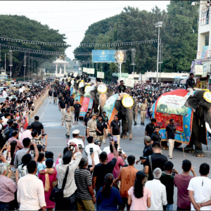 72nd National Wildlife Week: Dasara elephants carry conservation messages