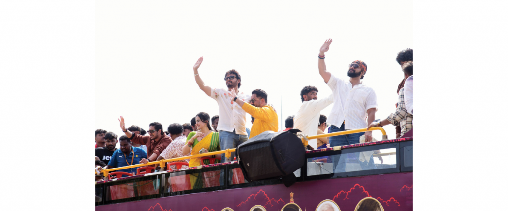 Cinema and sports stars join spectacle
