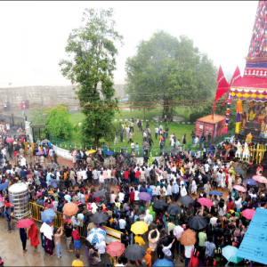 Chamundeshwari Rathotsava held atop Chamundi Hill