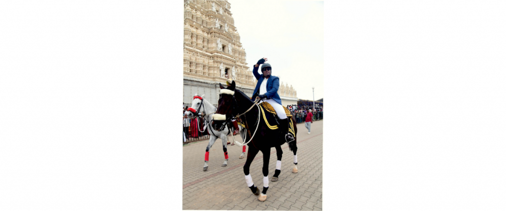 RC on horse back