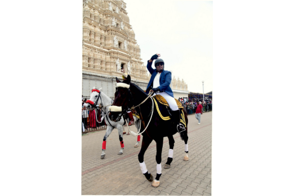 RC on horse back